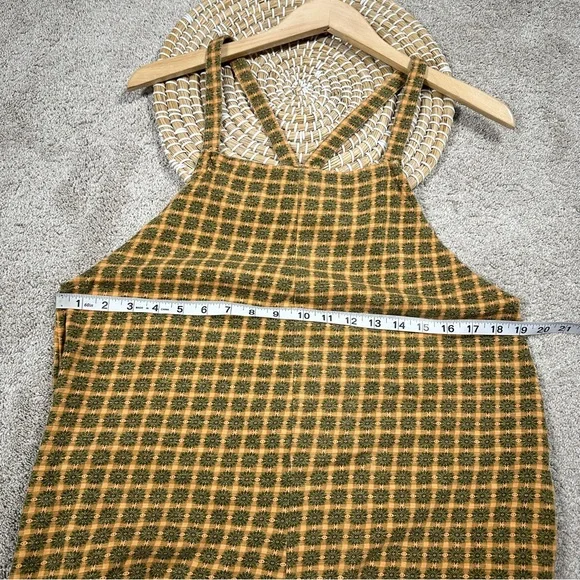 Known Supply Women’s Organic Cotton Cadence Overall Retro in Apricot Plaid M - Picture 12 of 14